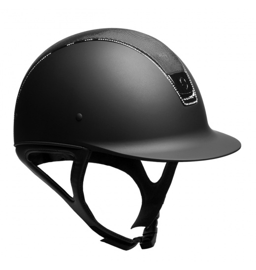 SAMSHIELD SHIMMER TOP / BLACK TRIM / 255 SWAROVSKI / BLACK CHROM / BLACK SHADOWMATT HELMET - 1 in category: helmets for horse ri