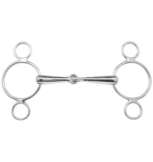 BUSSE 3-RING-SNAFFLE ŁAMANY EDELSTAHL - 1 in category: 3 ring bits for horse riding