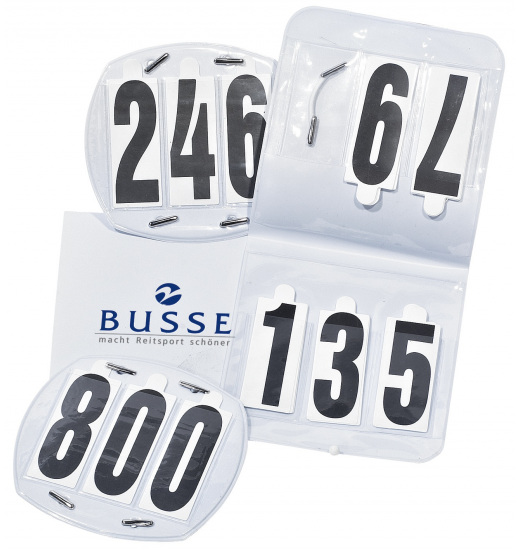 BUSSE COMPETITION NUMBERS OVAL, BAG, 3-DIGITS - 1 in category: accessories for horse riding