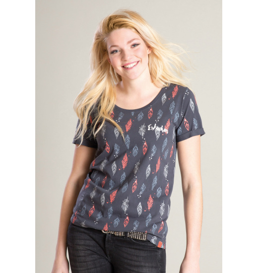 LULU LADIES RELAXED T-SHIRT ANTHRA FEATHER LULU LADIES RELAXED T-SHIRT ANTHRA FEATHER