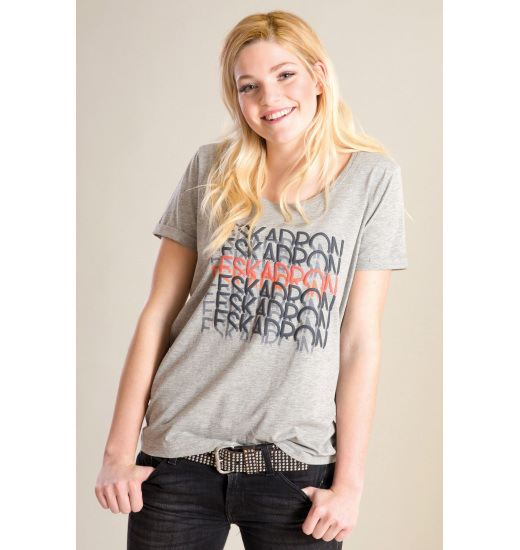 LULU LADIES RELAXED T-SHIRT GREY MELANGE LULU LADIES RELAXED T-SHIRT GREY MELANGE