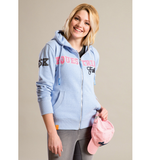 ZAZA LADIES HOODIE BLUE MELANGE ZAZA LADIES HOODIE BLUE MELANGE