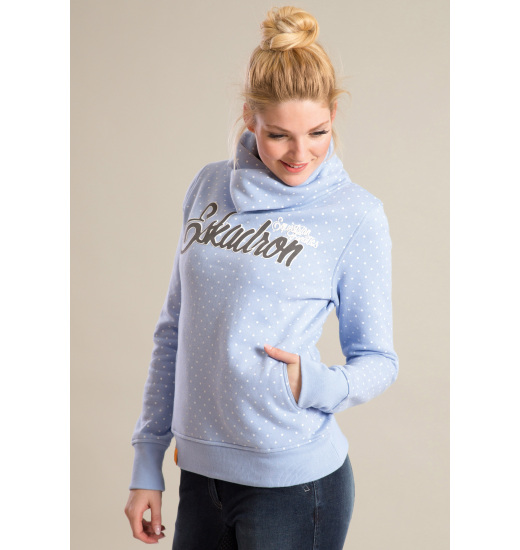 DONNA LADIES HOODIE BLUE DOTS DONNA LADIES HOODIE BLUE DOTS