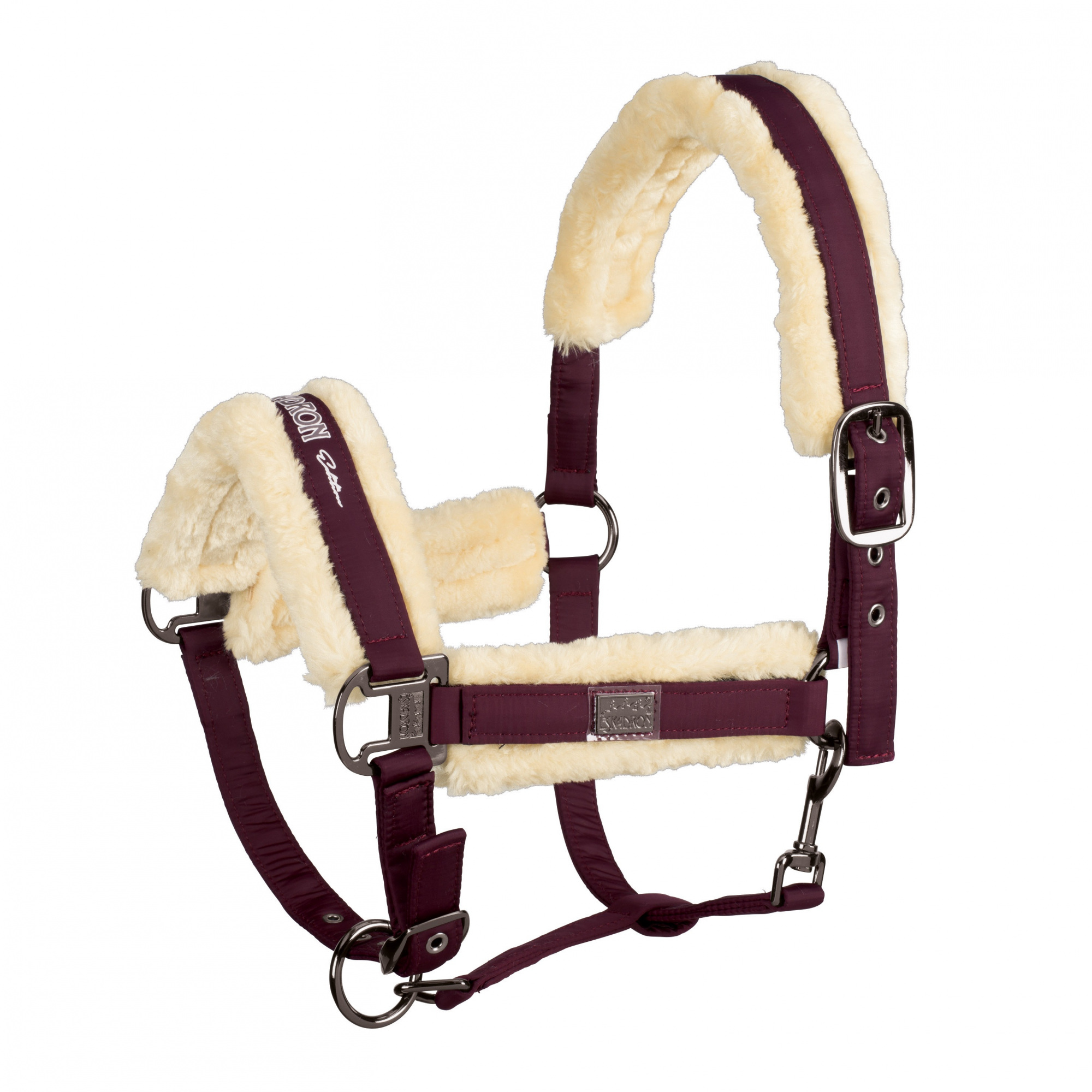 Eskadron HEADCOLLAR GLOSSY FAUX FUR PLATINUM - EQUISHOP Equestrian Shop