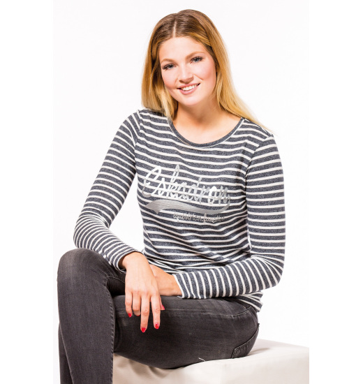 DANA WOMEN'S LONGSLEEVE SHIRT NAVY STRIPED DANA WOMEN'S LONGSLEEVE SHIRT NAVY STRIPED