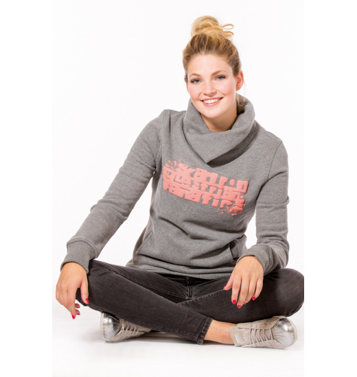 DONNA WOMEN'S HOODIE GREY MELANGE DONNA WOMEN'S HOODIE GREY MELANGE