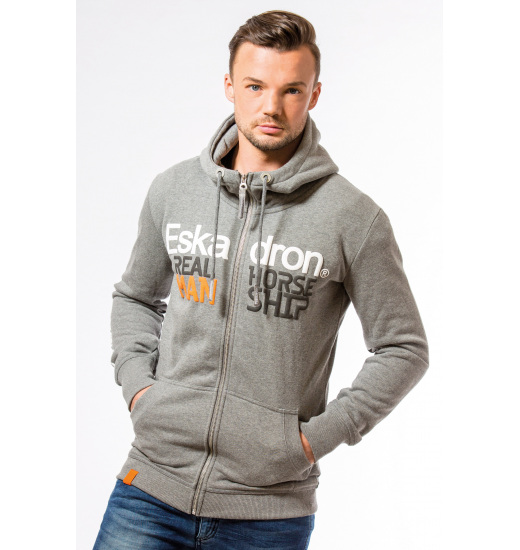 BLUZA HINZ Z KAPTUREM MĘSKA GREY MELANGE BLUZA HINZ Z KAPTUREM MĘSKA GREY MELANGE