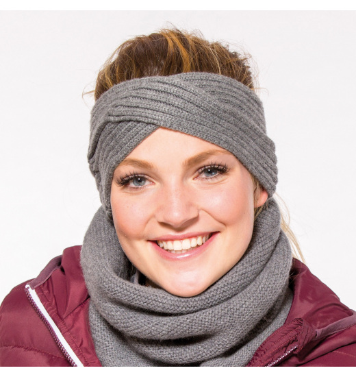 KNITTED HEADBAND ANTHRA MELANGE KNITTED HEADBAND ANTHRA MELANGE
