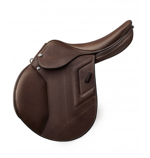 RENAISSANCE FLAT SEAT CALFSKIN JUMPING SADDLE - 1 in category: Jumping saddles for horse riding
