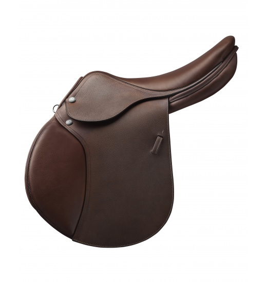 RENAISSANCE FLAT SEAT PRINTED LEATHER JUMPING SADDLE - 1 in category: Jumping saddles for horse riding