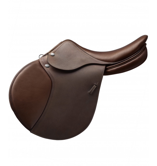 RENAISSANCE MEDIUM SEAT PRINTED LEATHER JUMPING SADDLE - 1 in category: Jumping saddles for horse riding