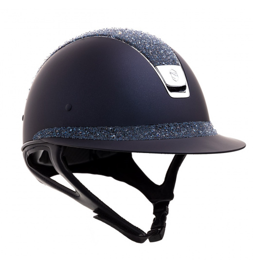 MISS SHIELD SHADOWMATT / CRYSTAL MEDLEY BLAU / SILBER CHROME / MARINEBLAUER HELME MISS SHIELD SHADOWMATT / CRYSTAL MEDLEY BLAU / SILBER CHROME / MARINEBLAUER HELME