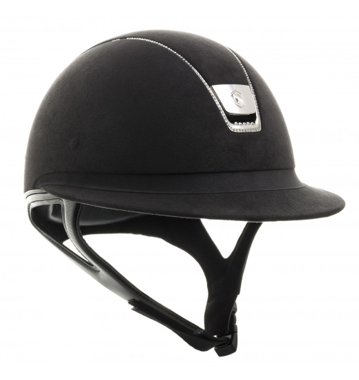 KASK MISS SHIELD PREMIUM 255 SWAROVSKI / CZARNY CHROM / CZARNY KASK MISS SHIELD PREMIUM 255 SWAROVSKI / CZARNY CHROM / CZARNY