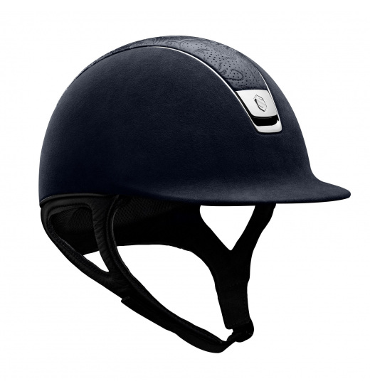 KASK PREMIUM / LEATHER FLOWER TOP / SREBRNY TRIM / GRANATOWY KASK PREMIUM / LEATHER FLOWER TOP / SREBRNY TRIM / GRANATOWY