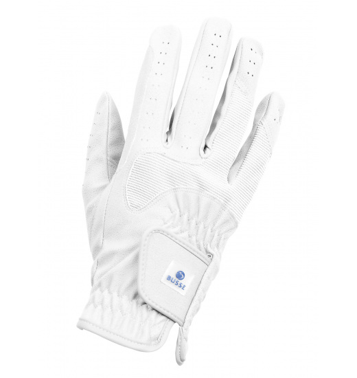 BUSSE CLASSIC STRETCH RIDING GLOVES WHITE