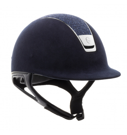 PREMIUM / CRYSTAL FABRIC SWAROVSKI BLUE TOP NAVY HELMET Samshield PREMIUM / CRYSTAL FABRIC SWAROVSKI BLUE TOP NAVY HELMET