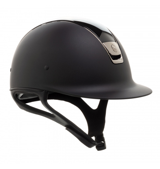 SAMSHIELD SHADOWMATT / SHADOW GLOSSY TOP / BLACK CHROME / BLACK - 1 in category: Horse riding helmets for horse riding