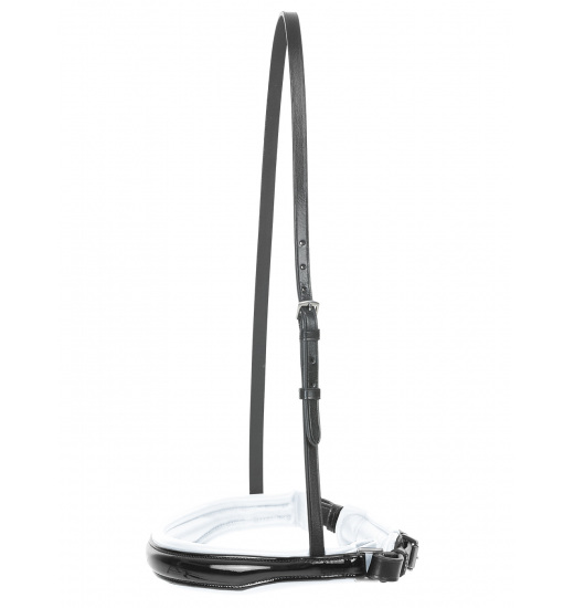 BUSSE CRANK NOSEBAND COMFORT-KANDARE II, PATENT LEATHER WHITE