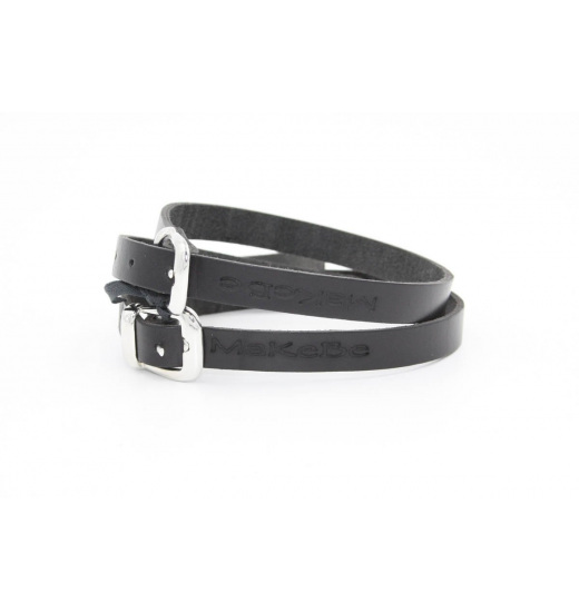 MAKEBE UNISEX SPUR LEATHER STRAP BLACK