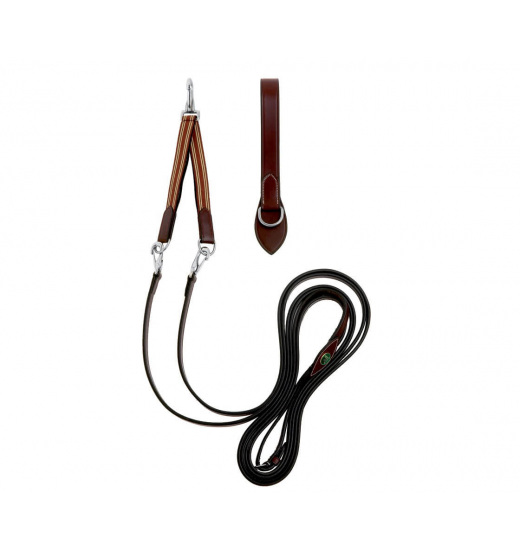 PRESTIGE ITALIA E84 REIN WITH ELASTIC STRAPS - 1 in category: Reins for horse riding