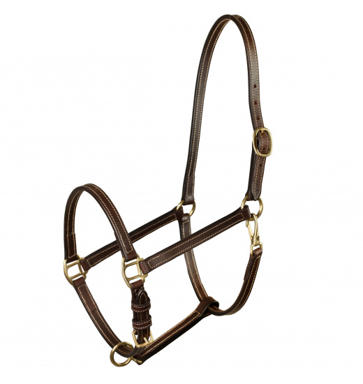 HORZE FREMONT LEATHER HALTER BROWN