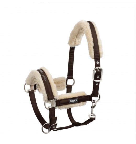 ESKADRON FAUXFUR PIN BUCKLE HEADCOLLAR BROWN