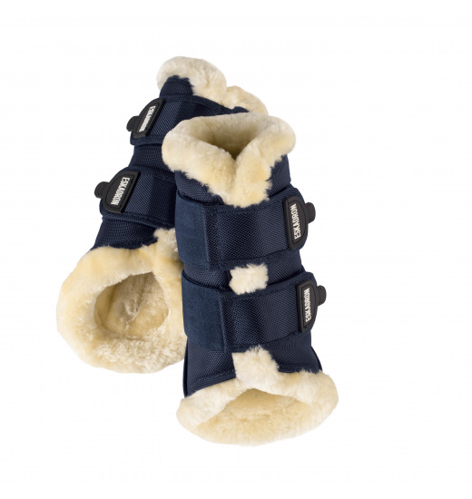 ESKADRON FAUXFUR TENDON BOOTS NAVY