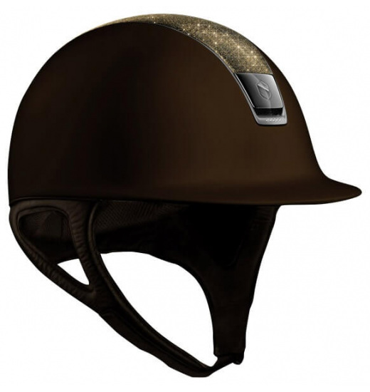 SAMSHIELD TOP CRYSTAL / BLACK CHROME / BROWN SHADOWMATT HELMET - 1 in category: helmets for horse riding