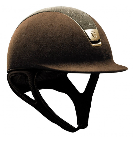 SAMSHIELD PREMIUM / TOP CRYSTAL / GOLDENER CHROM 5 / BRAUNER HELM - 1 in der Kategorie: Helme