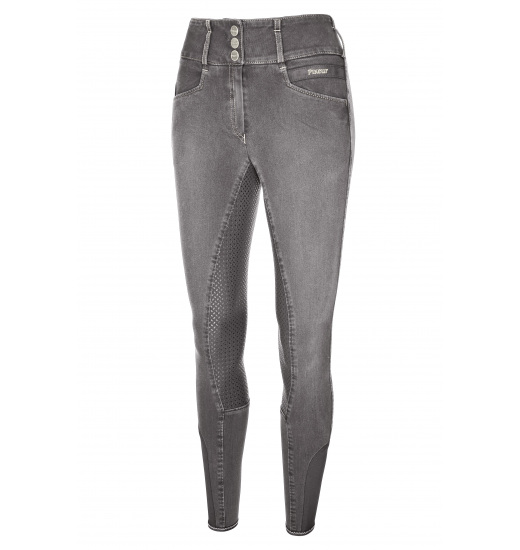 PIKEUR CANDELA GRIP JEANS FRAUENREITHOSE MIT VOLLBESATZ GRAU