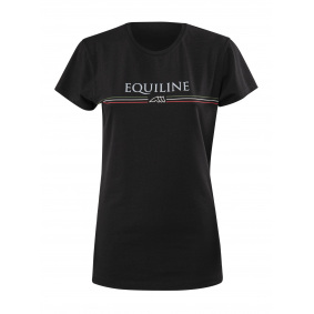 EQUILINE EXE T-SHIRT CZARNY JEŹDZIECKI DAMSKI