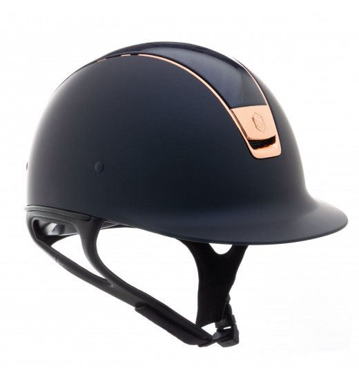 SHADOWMATT / SHADOW GLOSSY BLUE TOP / ROSE NAVY - 1 in category: Samshield Rose Gold helmets for horse riding