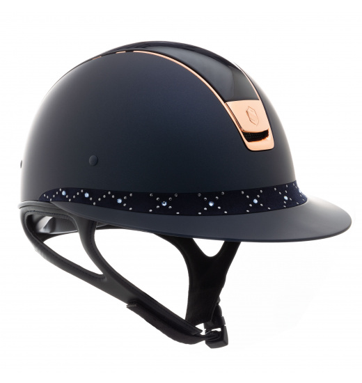 MISS SHIELD SHADOWMATT / SHADOW GLOSSY BLUE TOP / LOZENGE BLUE FRONTAL BAND / ROSE GOLD CHROME / NAVY - 1 in category: Samshield