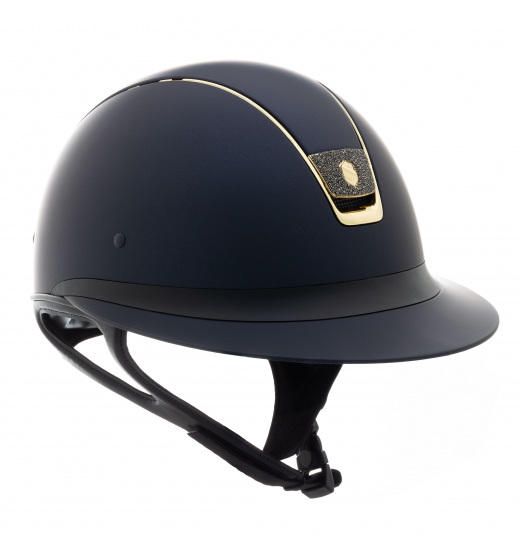 KASK MISS SHIELD / SHADOWMATT / CRYSTAL FABRIC GOLD BLAZON / GOLD TRIM / GRANAT - 1 w kategorii: Kaski jeździeckie Samshield do 