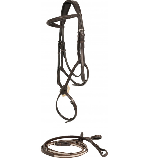 HORZE PRESCOTT MEXICAN NOSEBAND BRIDLE - 1 in category: Mexican bridles for horse riding