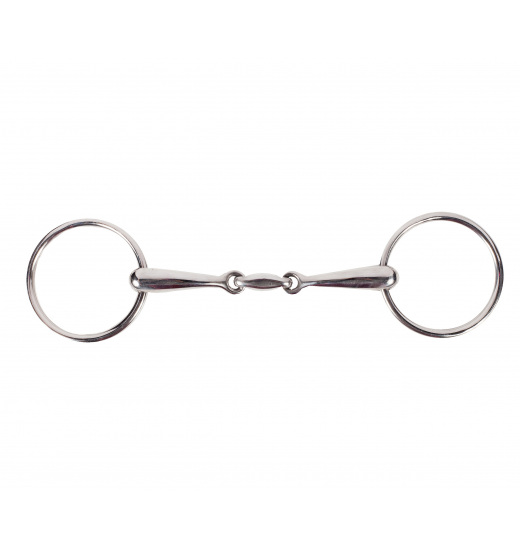 HORZE DOUBLE-JOINTED LOOSE RING SNAFFLE - EQUISHOP Equestrian Shop