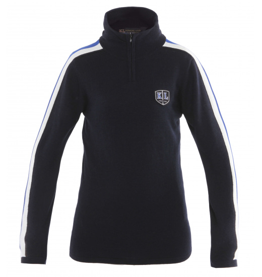 WIMBLEDON LADIES JUMPER WITH 3/4 ZIPPER WIMBLEDON LADIES JUMPER WITH 3/4 ZIPPER