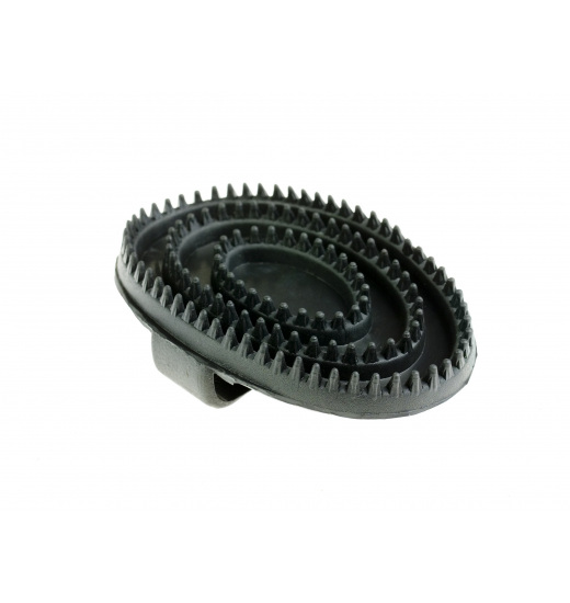 HORZE LARGE RUBBER CURRY COMB BLACK