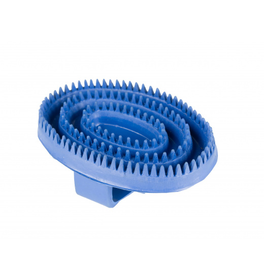 HORZE RUBBER CURRY BRUSH, SMALL BLUE