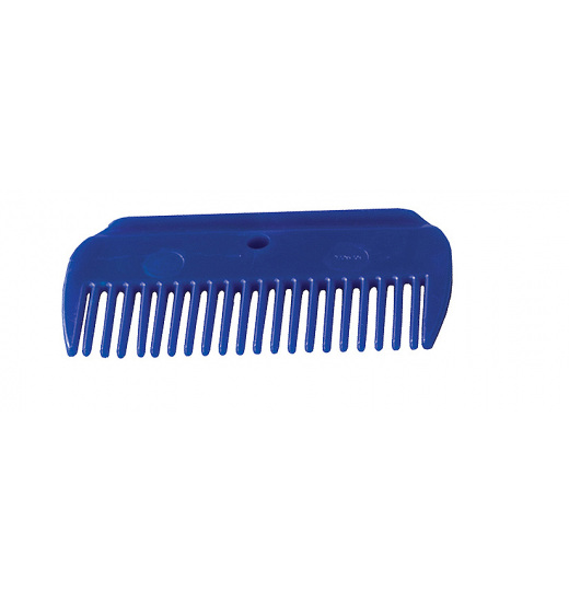 HORZE PLASTIC MANE COMB BLUE