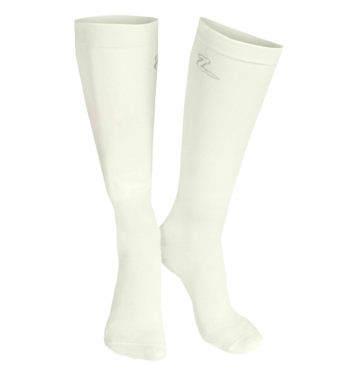HORZE COMPETITION RIDING SOCKS, 2 PACK WHITE
