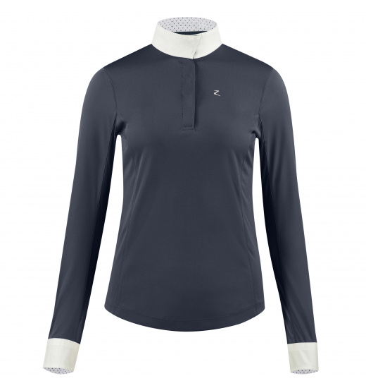 HORZE BLAIRE WOMEN'S LONG-SLEEVED FUNCTIONAL SHOW SHIRT NAVY