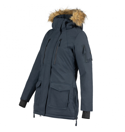 HORZE BROOKE WOMEN'S LONG PARKA JACKET NAVY