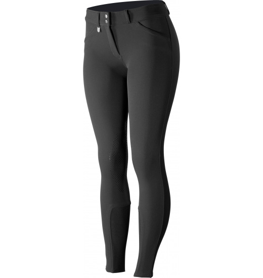 HORZE GRAND PRIX WOMEN'S SILICONE KNEE PATCH BREECHES BLACK