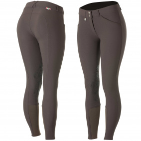 HORZE GRAND PRIX WOMEN'S SILICONE KNEE PATCH BREECHES BROWN