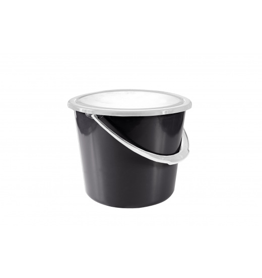 HORZE STABLE BUCKET WITH COVER BLACK