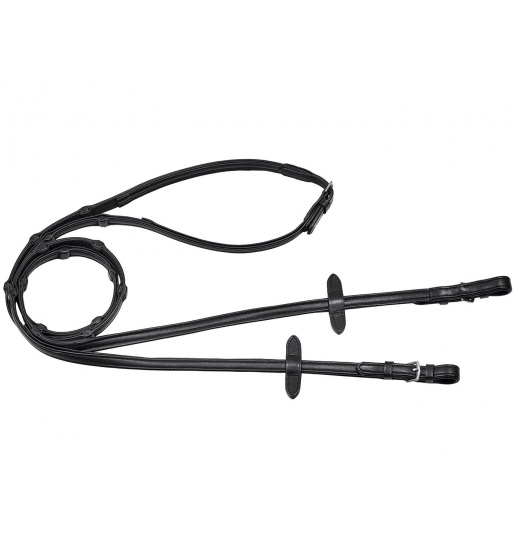 BUSSE SOFTLEDER-GUMMI REINS BLACK