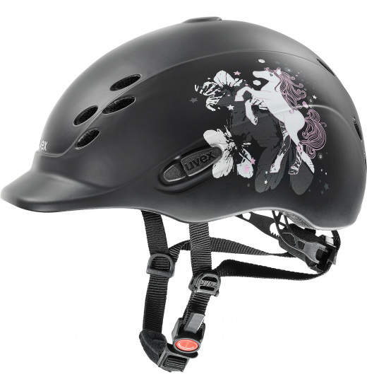 UVEX ONYXX RIDING HELMET PONY BLACK MAT BLACK