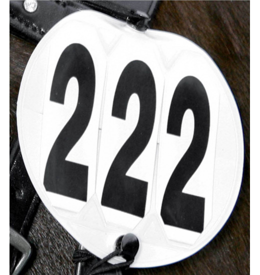 WALDHAUSEN ROUND HEAD STARTING NUMBERS FOR EQUESTRIAN COMPETITION WHITE