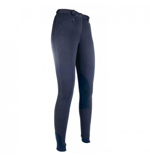 HKM GIRLS' RIDING BREECHES PENNY EASY KNEE PATCH NAVY